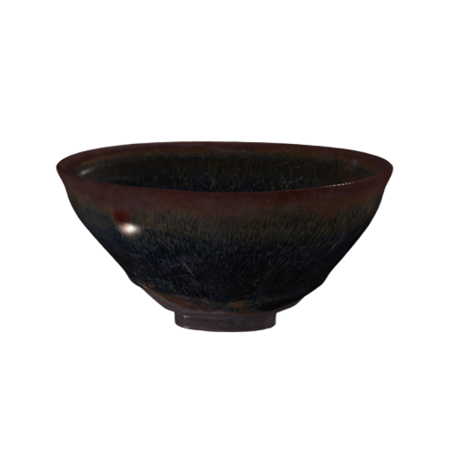 建阳窑黑釉兔毫碗