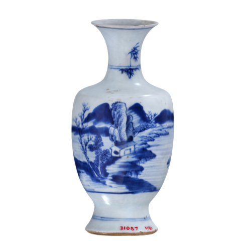 青花山水纹瓶