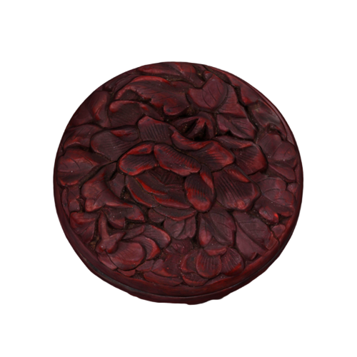 剔红牡丹花印盒