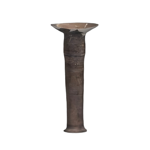 蛋壳黑陶高柄杯