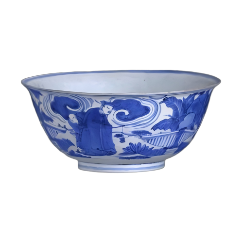 青花人物纹碗