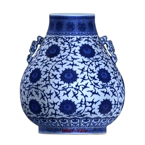 青花缠枝莲纹瓷尊