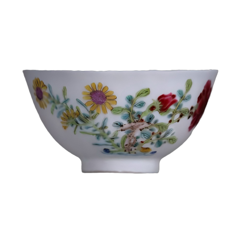 五彩花卉纹瓷碗
