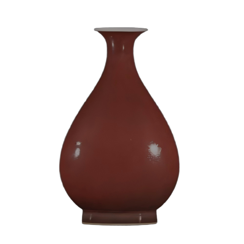 霁红釉玉壶春瓶