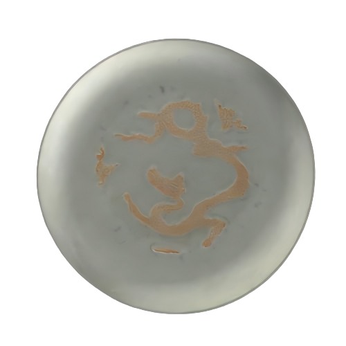 青白釉云龙纹盘